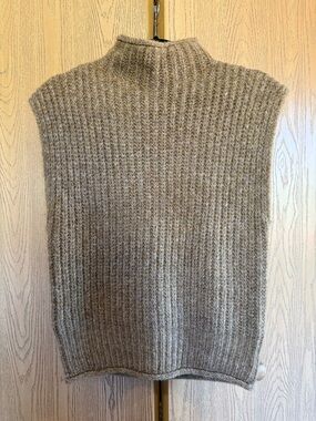 Madewell Sleeveless Ribbed Knit Mock Neck sweater